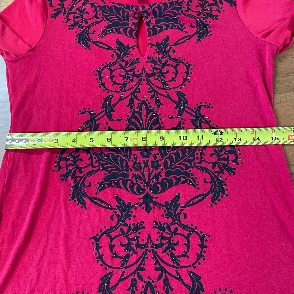JM Collection Red Blouse  - Picture 8 of 9